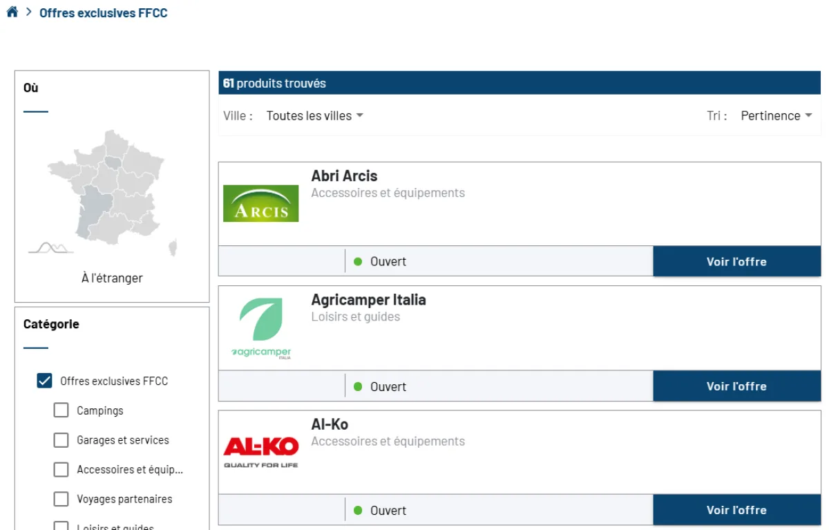Le nouveau club avantages FFCC est en ligne