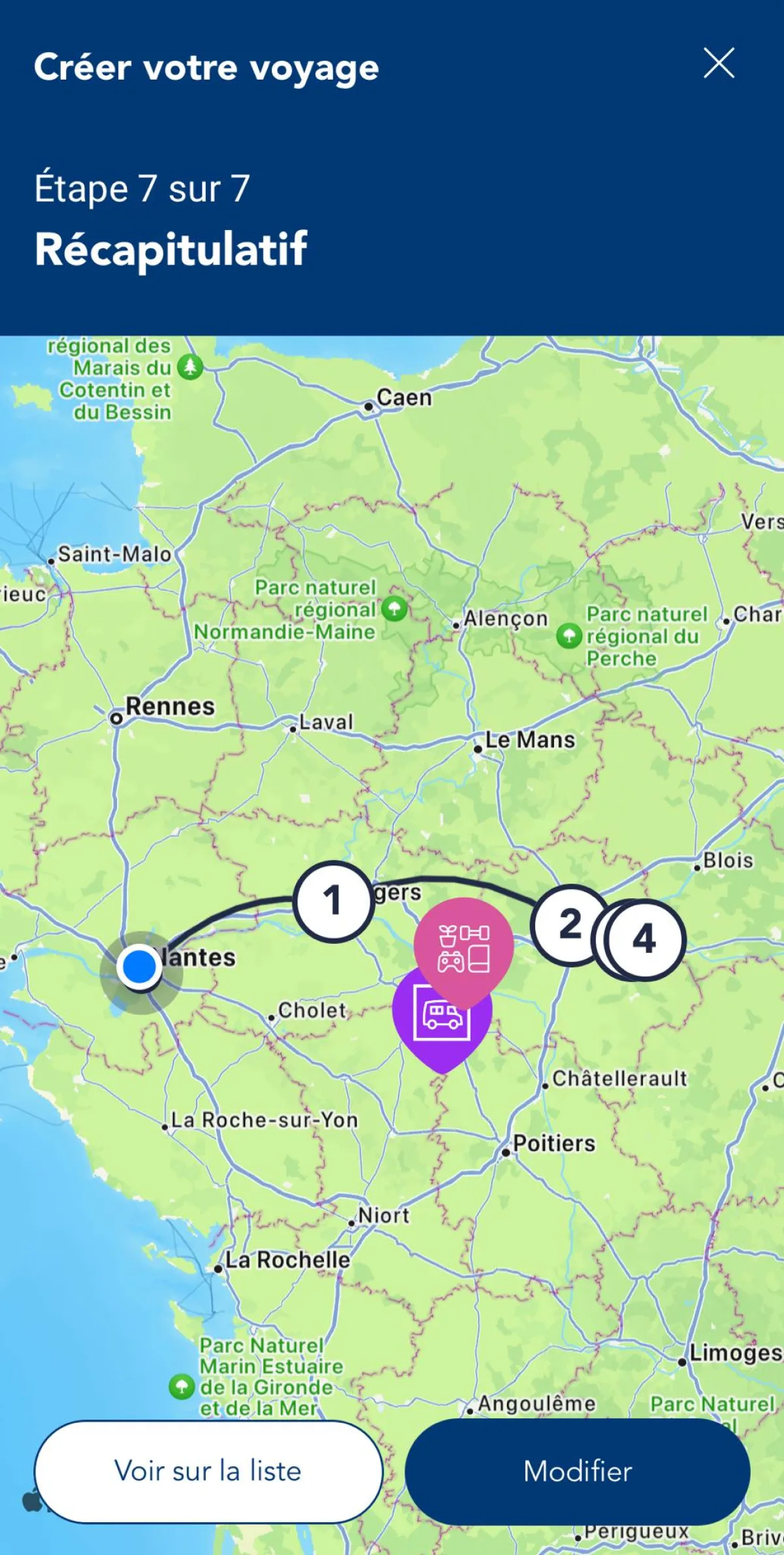 L'application mobile pour créer des itinéraires avec la FFCC