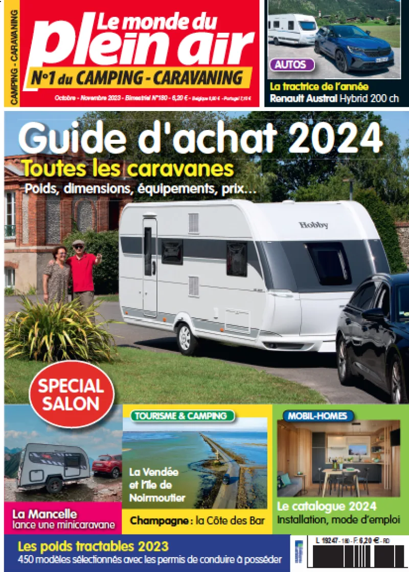 Le Monde du Plein Air N° 180, daté octobre-novembre 2023, paraît le 27 septembre.