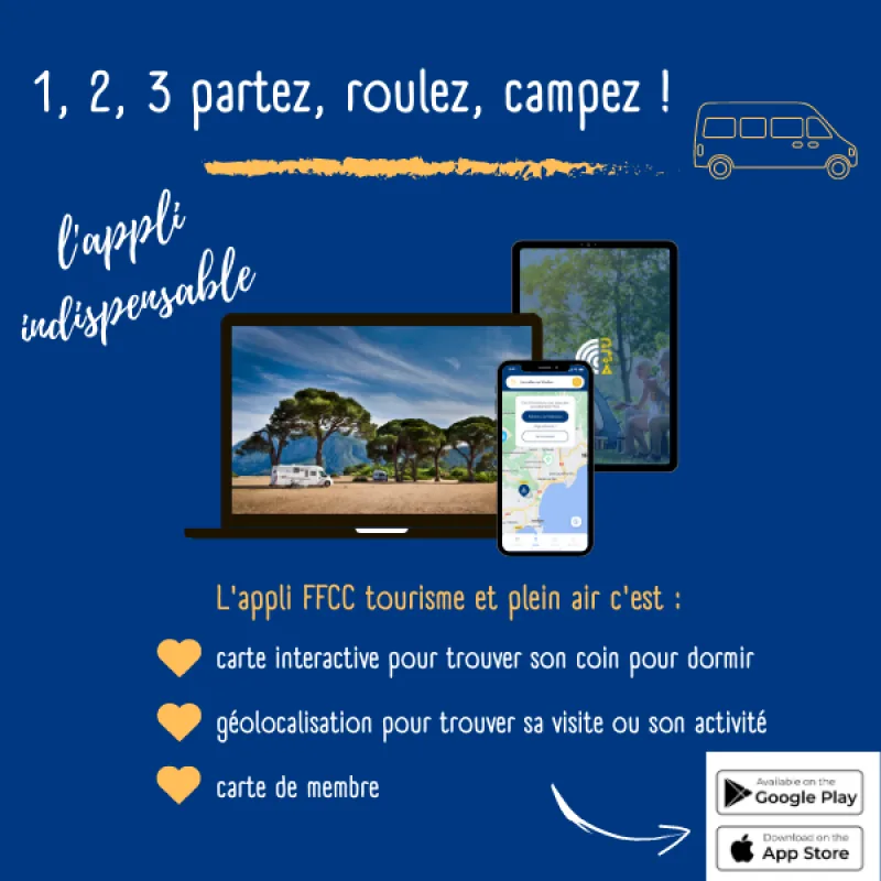 Disponibilité des campings en temps réel via l'appli FFCC