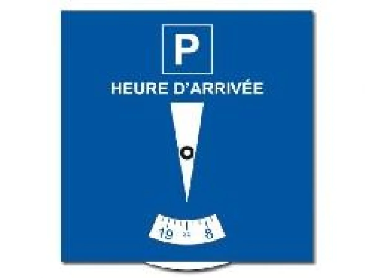 Disque pour zone de stationnement bleue
