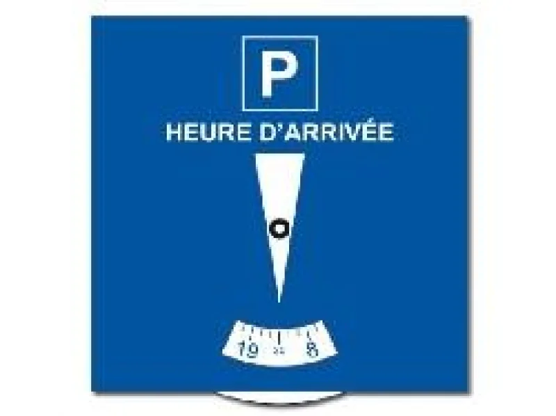 Disque pour zone de stationnement bleue
