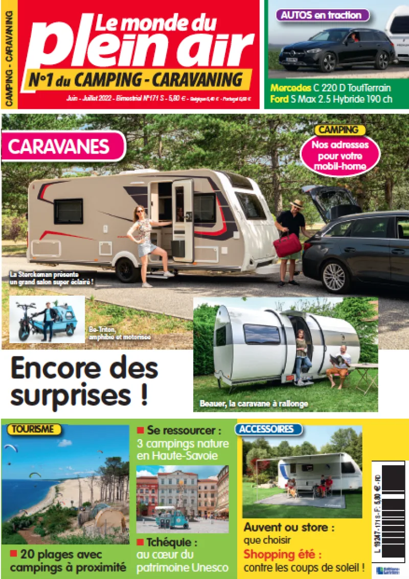 Le Monde du Plein Air N° 171, daté juin/juillet 2022, est en vente en kiosque le 16 juin !