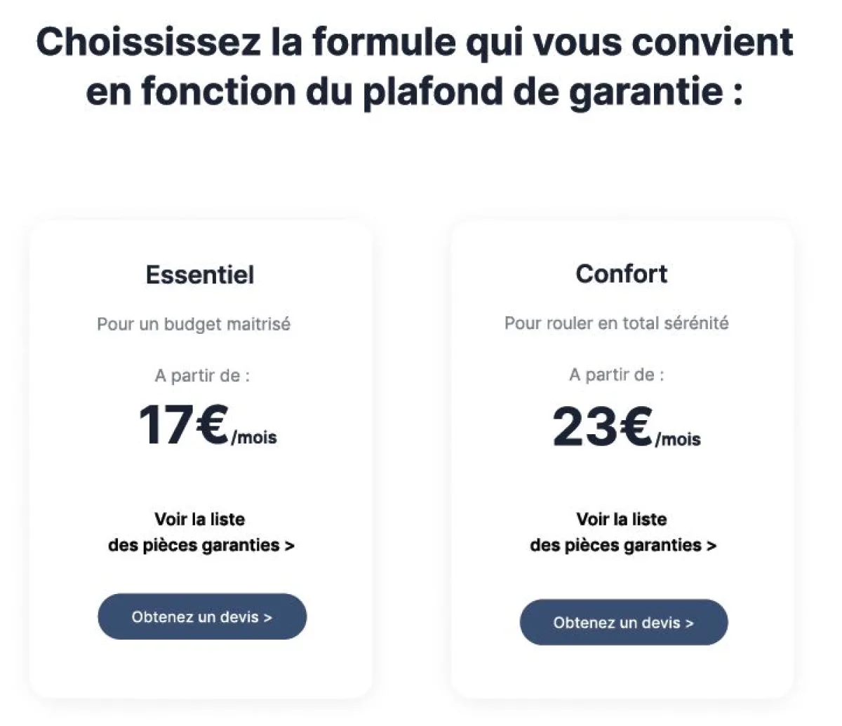 Partez assurés avec notre garantie panne mécanique