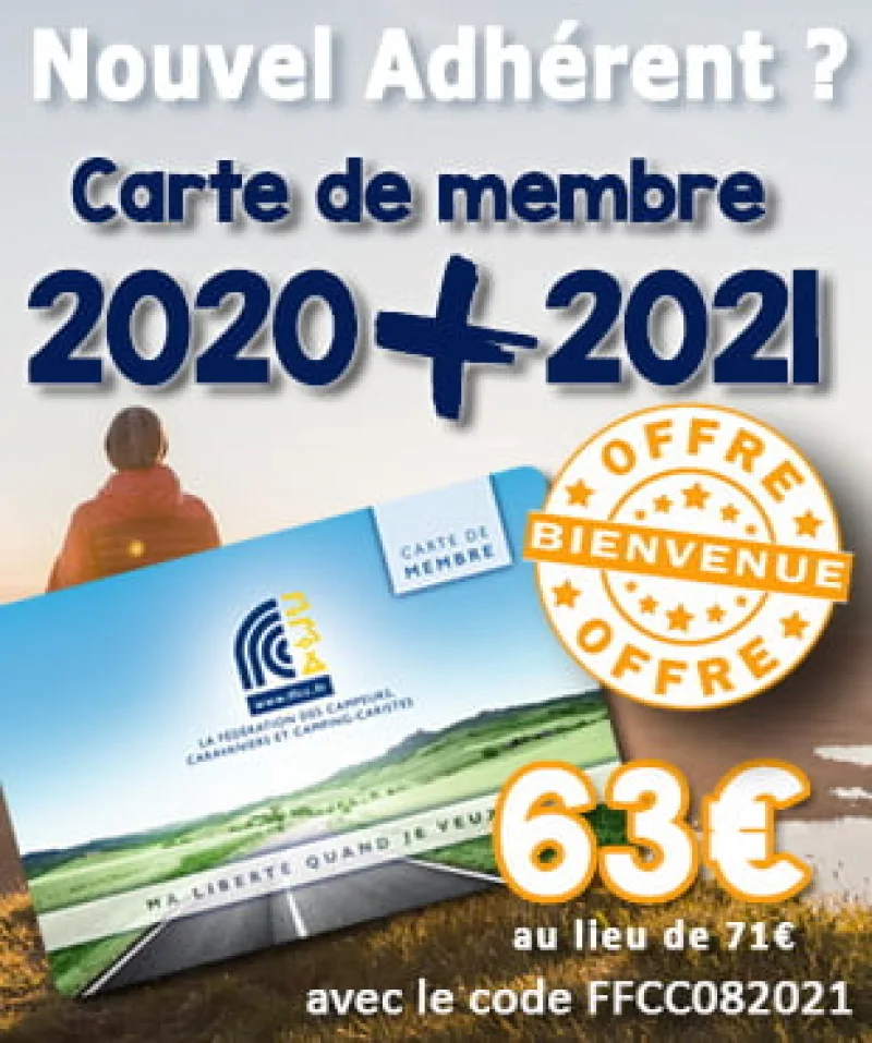 Offre de bienvenue : adhésion 2020 + 2021