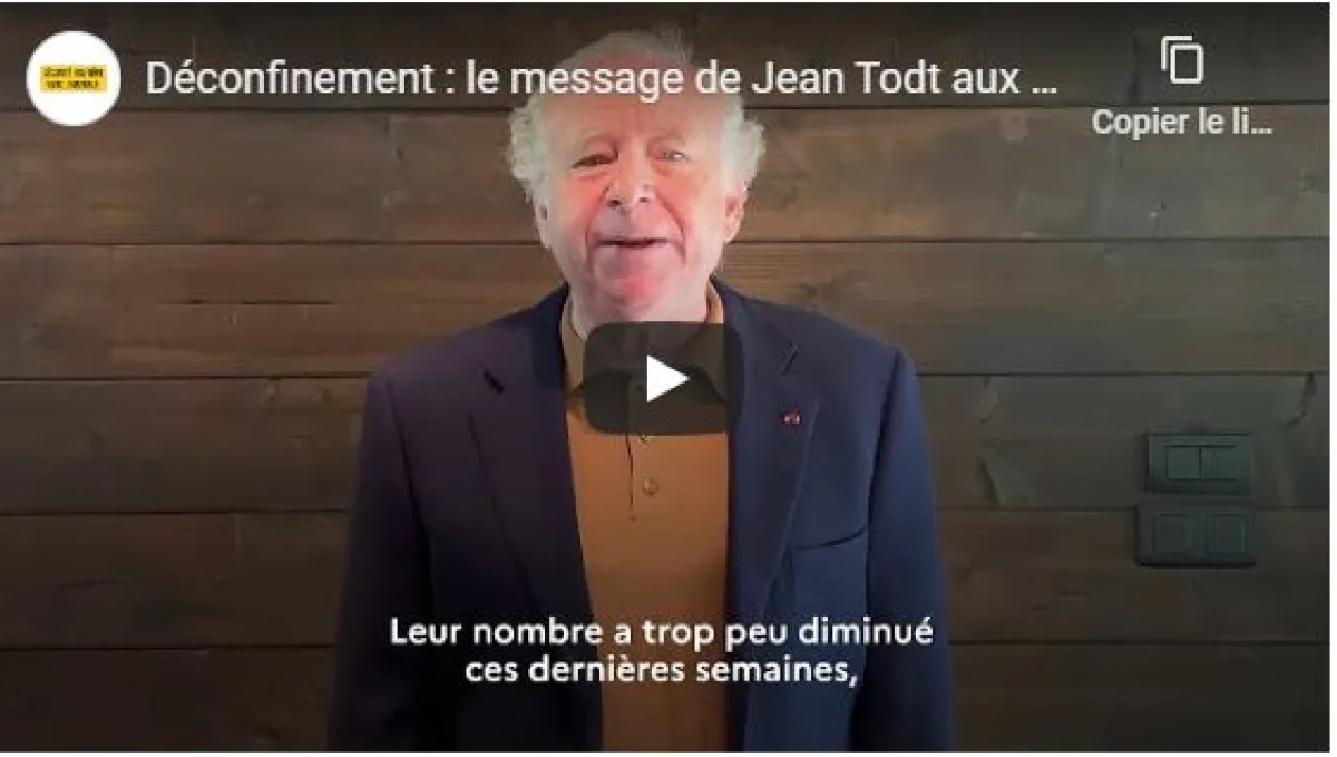 Déconfinement : le message de Jean Todt aux automobilistes